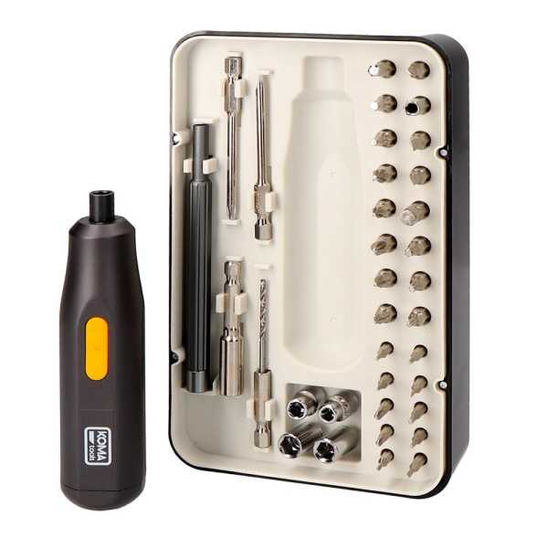 Kit Destornillador Recargable 3,7 V con 35 Accesorios KOMA TOOLS