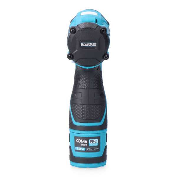 Kit Taladro Percutor Brushless 12 V con Accesorios, Batería 2.0Ah y Cargador KOMA TOOLS