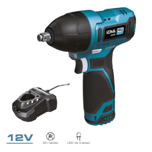 Kit Llave de Impacto 12 V con Bateria y Cargador KOMA TOOLS