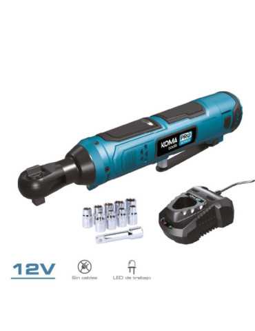 Kit Carraca 12 V con Accesorios, Bateria y Cargador KOMA TOOLS