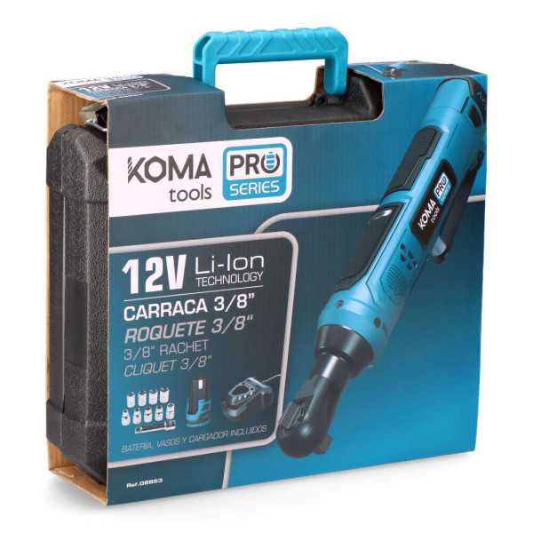 Kit Carraca 12 V con Accesorios, Bateria y Cargador KOMA TOOLS