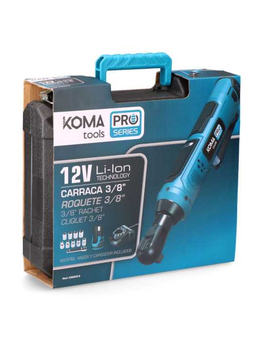 Kit Carraca 12 V con Accesorios, Bateria y Cargador KOMA TOOLS