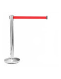 Poste Separador Inox con Cinta Roja Extensible de 2 m x 5 cm NORMALUZ