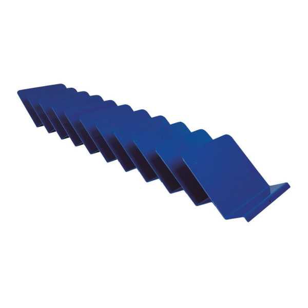 Expositor Azul con 11 Separadores NORMALUZ