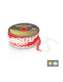 Cadena Plastico Blanca y Roja, 25M NORMALUZ