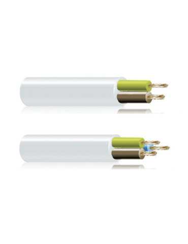 Lote de 100 Unidades Manguera Tubular H05VV-F 2 x 0,75 mm², Blanca EURO/m SEDILES 2