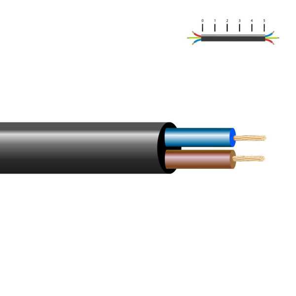 Lote de 100 Unidades Manguera Tubular H05VV-F 2 x 0,75 mm², Negra EURO/m SEDILES