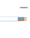 Lote de 100 Unidades Manguera Plana H03VV-F 2 x 0,75 mm² Blanca EURO/m SEDILES
