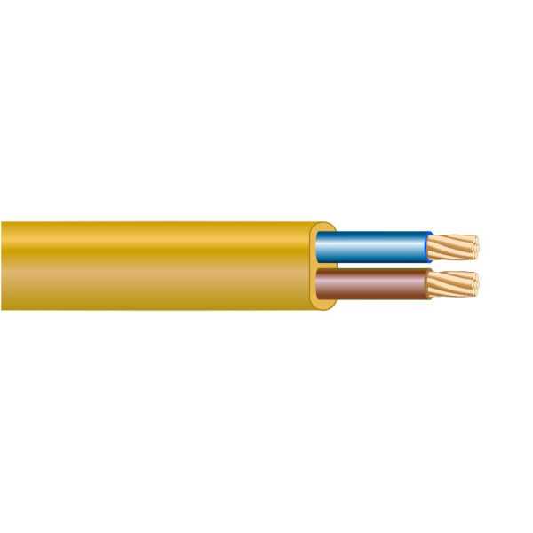 Lote de 200 Unidades Manguera Plana H03VVH2-F 2 x 0,75 mm² Dorada EURO/m KOALA COMPONENTS