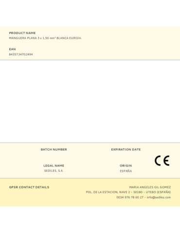 Lote de 100 Unidades Manguera Plana 3 x 1,50 mm² Blanca EURO/m SEDILES 2