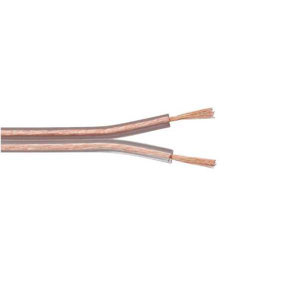 Lote de 100 Unidades Cable Paralelo Transparente Audio 2 x 0,75 mm EURO/m SEDILES