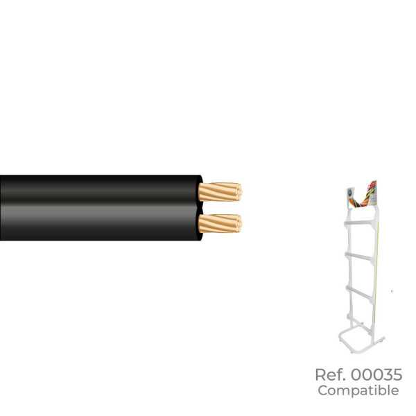 Lote de 100 Unidades Cable Paralelo Negro Audio 2 x 0,75 mm EURO/m (Bobina Pequeña Ø180x60mm) SEDILES