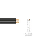 Lote de 100 Unidades Cable Paralelo Negro Audio 2 x 0,75 mm EURO/m (Bobina Pequeña Ø180x60mm) SEDILES