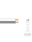 Lote de 100 Unidades Cable Paralelo Blanco y Gris Audio 2 x 0,75 mm EURO/m (Bobina Pequeña Ø180x60mm) SEDILES