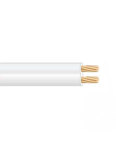 Lote de 100 Unidades Cable Paralelo Blanco Audio 2 x 1,00 mm EURO/m SEDILES