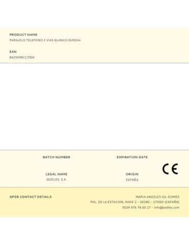 Lote de 250 Unidades Cable Paralelo Teléfono 2 Vias Blanco EURO/m SEDILES 2