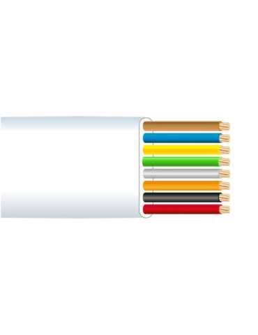 Lote de 100 Unidades Cable Telefónico 8 Vias Blanco CAT.3 EURO/m GOOBAY