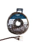 Carrete Cable Paralelo Textil Trenzado H07V-k 3 G 2,50 mm² Marrón, 5 m EDM