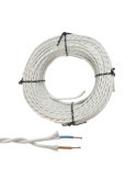 Lote de 100 Unidades Cable Paralelo Textil Trenzado H05VV-F 2 x 1,50 mm² Blanco EURO/m EDM