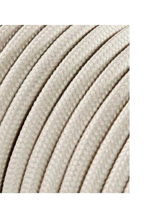 Lote de 25 Unidades Carrete Cable Cordón Tubular H03VV-F 2 x 0,75 mm² Beige, 25 m EDM