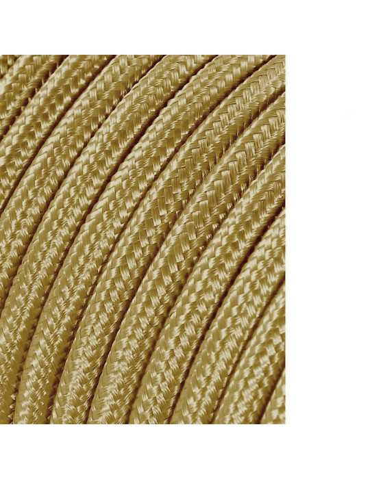 Lote de 25 Unidades Carrete Cable Cordón Tubular H03VV-F 2 x 0,75 mm² Oro Oscuro, 25 m EDM