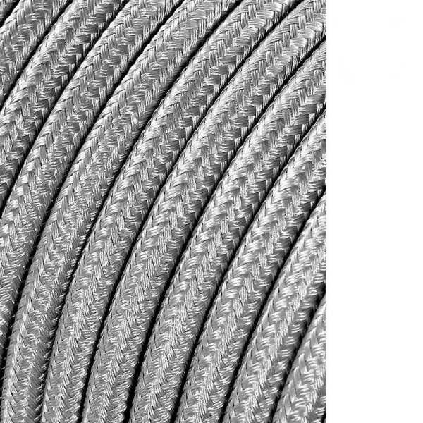 Lote de 25 Unidades Carrete Cable Cordón Tubular H03VV-F 2 x 0,75 mm² Plata, 25 m EDM
