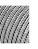 Lote de 25 Unidades Carrete Cable Cordón Tubular H03VV-F 2 x 0,75 mm² Plata, 25 m EDM