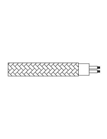 Lote de 25 Unidades Carrete Cable Cordón Tubular H03VV-F 2 x 0,75 mm² Plata, 25 m EDM 2
