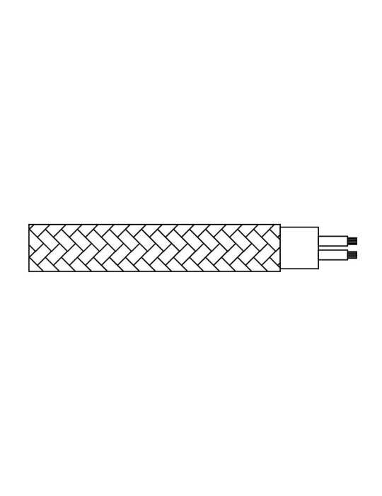 Lote de 25 Unidades Carrete Cable Cordón Tubular H03VV-F 2 x 0,75 mm² Rallado Blanco/Negro, 25 m EURO/m EDM