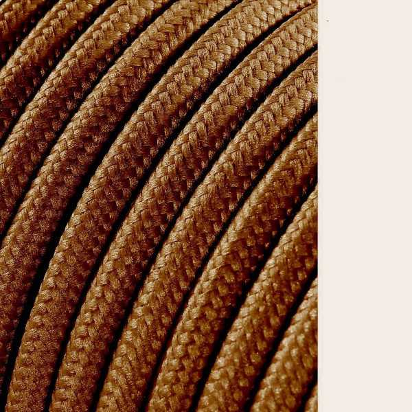 Lote de 25 Unidades Carrete Cable Cordón Tubular H03VV-F 2 x 0,75 mm² Marrón Brillante, 25 m EDM