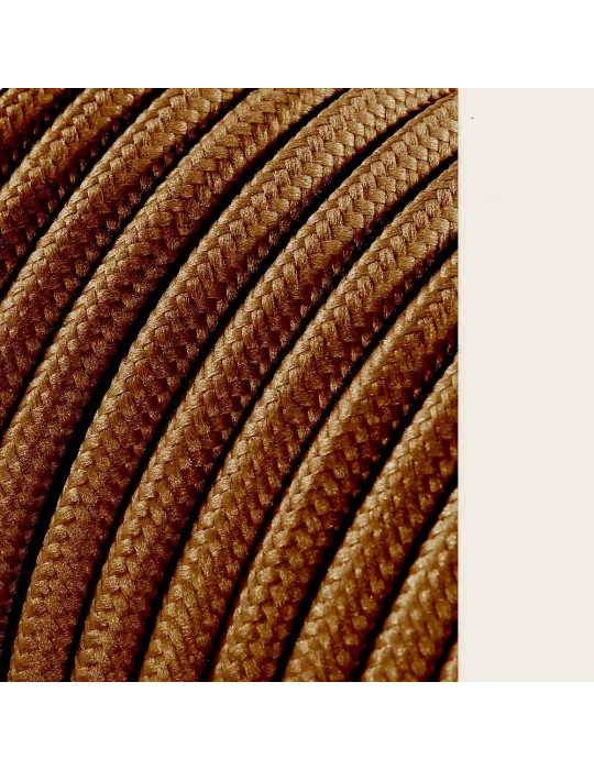 Lote de 25 Unidades Carrete Cable Cordón Tubular H03VV-F 2 x 0,75 mm² Marrón Brillante, 25 m EDM