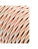 Lote de 25 Unidades Carrete Cable Textil Trenzado H03VV-F 2 x 0,75 mm² Beige, 25 m EDM