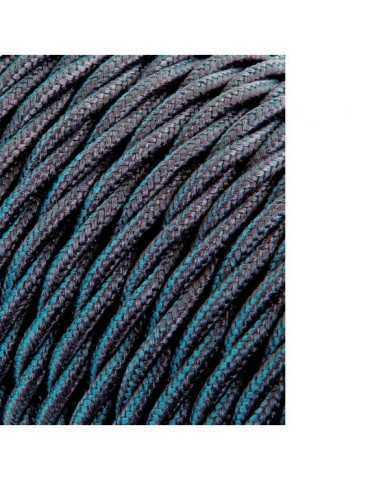 Lote de 25 Unidades Carrete Cable Textil Trenzado H03VV-F 2 x 0,75 mm² Gris Oscuro, 25 m EDM