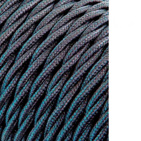 Lote de 25 Unidades Carrete Cable Textil Trenzado H03VV-F 2 x 0,75 mm² Gris Oscuro, 25 m EDM