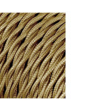 Lote de 25 Unidades Carrete Cable Textil Trenzado H03VV-F 2 x 0,75 mm² Oro, 25 m EDM