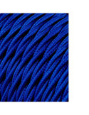 Lote de 25 Unidades Carrete Cable Textil Trenzado H03VV-F 2 x 0,75 mm² Azul, 25 m EDM