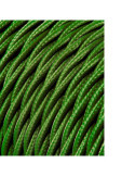 Lote de 25 Unidades Carrete Cable Textil Trenzado H03VV-F 2 x 0,75 mm² Verde, 25 m EDM