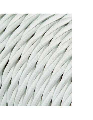 Lote de 25 Unidades Carrete Cable Textil Trenzado H03VV-F 2 x 0,75 mm² Gris Plateado, 25 m EDM