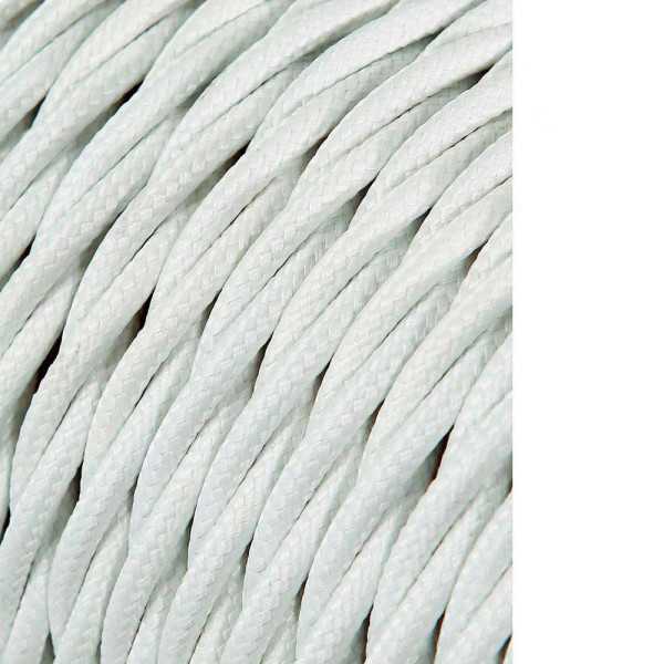 Lote de 25 Unidades Carrete Cable Textil Trenzado H03VV-F 2 x 0,75 mm² Gris Plateado, 25 m EDM