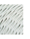 Lote de 25 Unidades Carrete Cable Textil Trenzado H03VV-F 2 x 0,75 mm² Gris Plateado, 25 m EDM