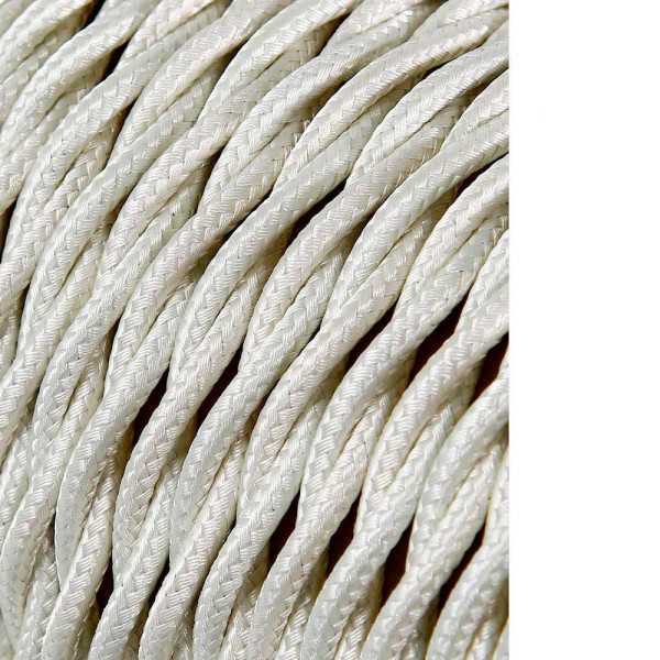 Lote de 25 Unidades Carrete Cable Textil Trenzado H03VV-F 2 x 0,75 mm² Algodón, 25 m EDM