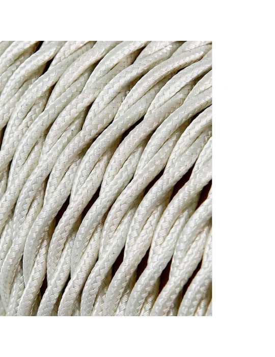 Lote de 25 Unidades Carrete Cable Textil Trenzado H03VV-F 2 x 0,75 mm² Algodón, 25 m EDM