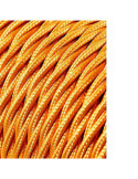 Lote de 25 Unidades Carrete Cable Textil Trenzado H03VV-F 2 x 0,75 mm² Oro Oscuro, 25 m EDM