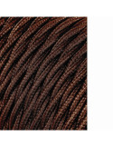Lote de 25 Unidades Carrete Cable Textil Trenzado H03VV-F 2 x 0,75 mm² Marrón, 25 m EDM
