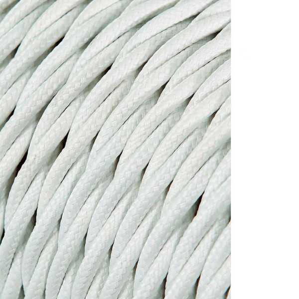 Lote de 25 Unidades Carrete Cable Textil Trenzado H03VV-F 2 x 0,75 mm² Blanco, 25 m EDM