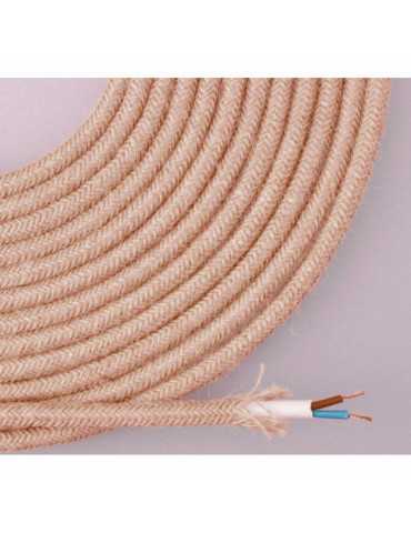 Lote de 25 Unidades Cable de Cuerda de Yute Tejida y Enfundada 2 x 0,75mm 25m EURO/m EDM