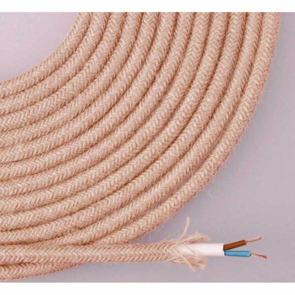 Lote de 25 Unidades Cable de Cuerda de Yute Tejida y Enfundada 2 x 0,75mm 25m EURO/m EDM