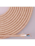 Lote de 25 Unidades Cable de Cuerda de Yute Tejida y Enfundada 2 x 0,75mm 25m EURO/m EDM