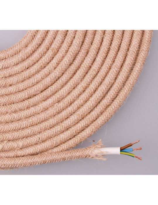 Lote de 25 Unidades Cable de Cuerda de Yute Tejida y Enfundada 3 G 0,75mm 25m EURO/m EDM