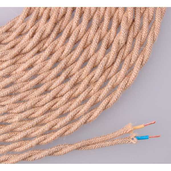 Lote de 25 Unidades Cable de Cuerda de Yute Tejida y Trenzada 2 x 0,75mm 25m EURO/m EDM